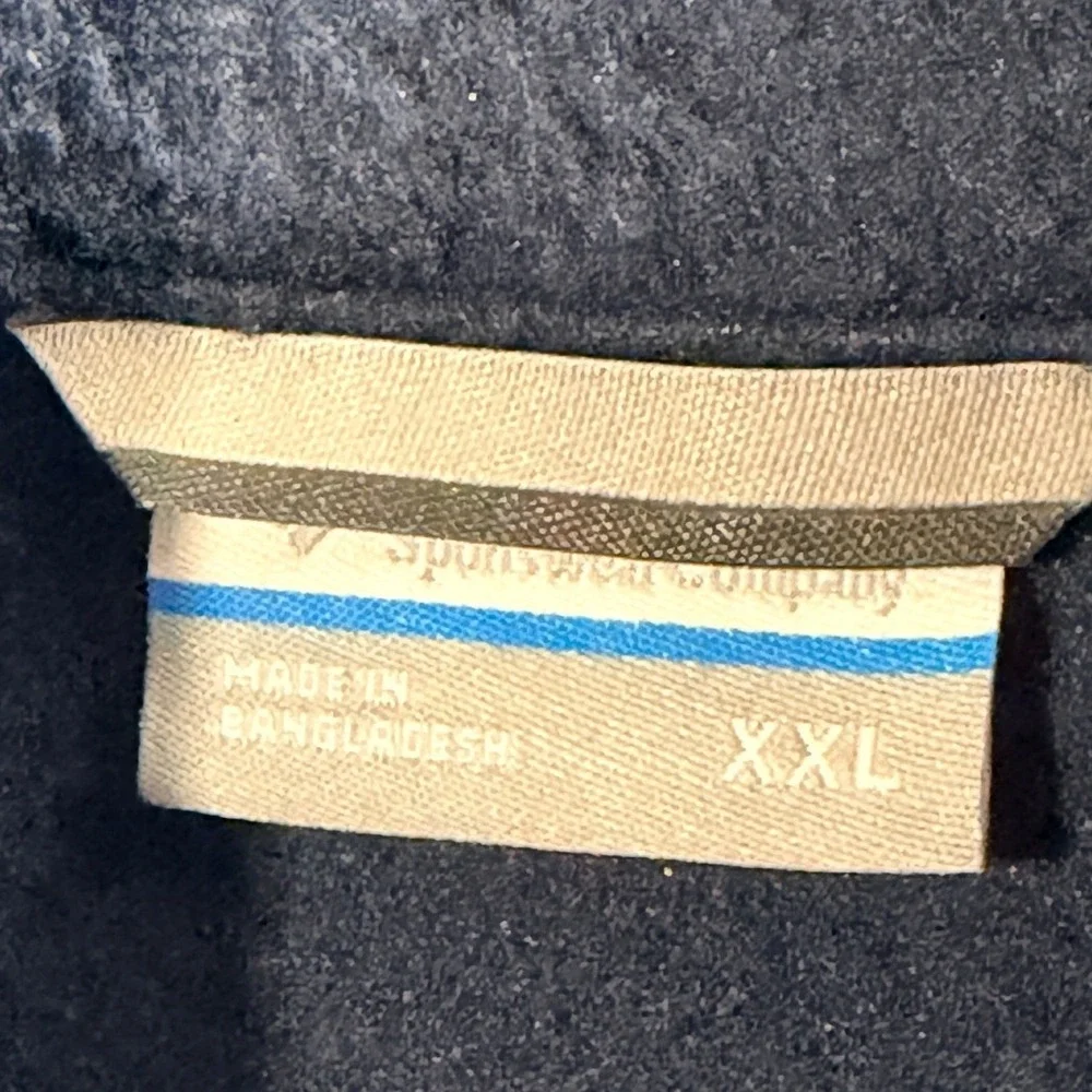 Columbia Mens Jasper Ridge Pebbled Full Zip Fleece Jacket Navy Blue Size XXL NWT